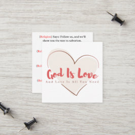 Cartão de Contato do Evangelho do Amor de Deus
