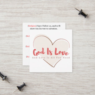 Cartão de Contato do Evangelho do Amor de Deus