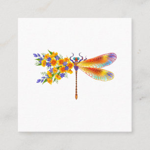Cartão De Contato Dragonfly Amarelo