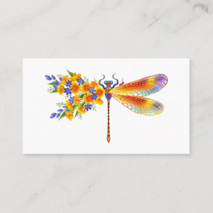 Cartão De Contato Dragonfly Amarelo