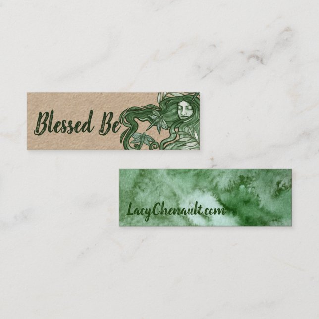 Cartão De Contato Dragonfly Verde Deusa Dragões de Arte (Frente/Verso)