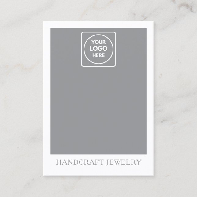 Cartão De Contato Dusty Blue Jewelry display holder (Frente)
