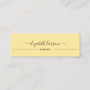 Cartão De Contato Elegance Simple Dourado Earration