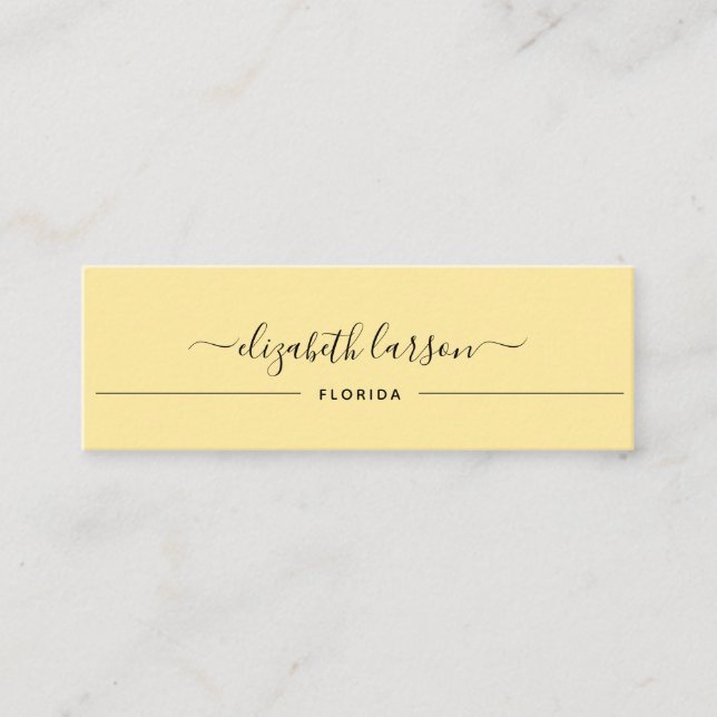 Cartão De Contato Elegance Simple Dourado Earration (Frente)