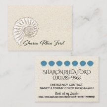 Elegant Shell Calling Card / Contacts / Business