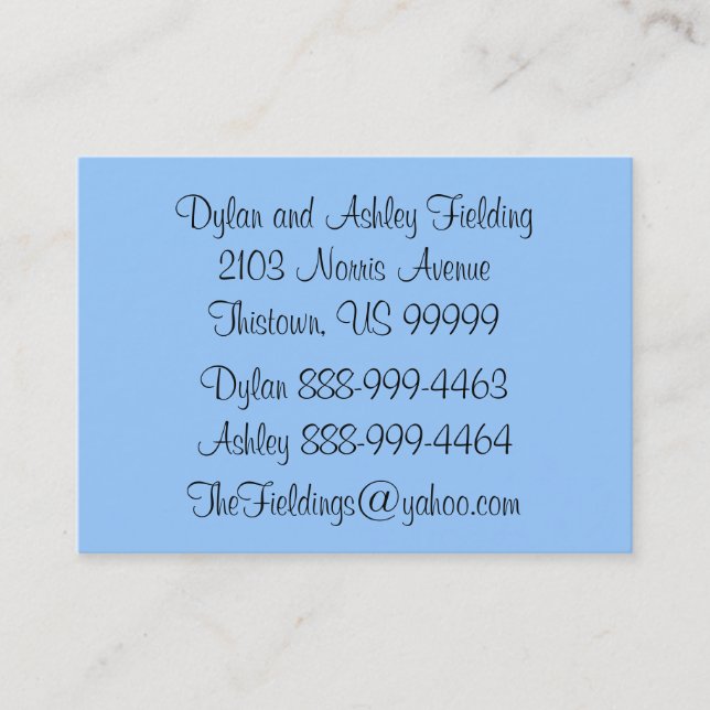 Cartão De Contato Em casa endereço (Frente)