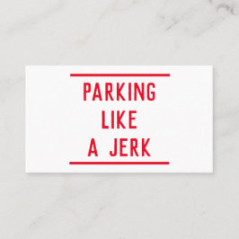 Cartão De Contato Estacionamento Incorreto
