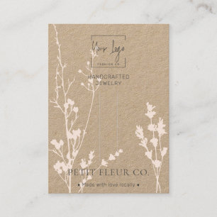 Cartão De Contato Exibição de Hairclip de Joias de Flores Selvagens