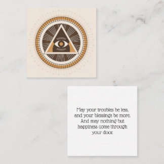 Cartão De Contato Eye Of Providence Protection Pass Along Cards
