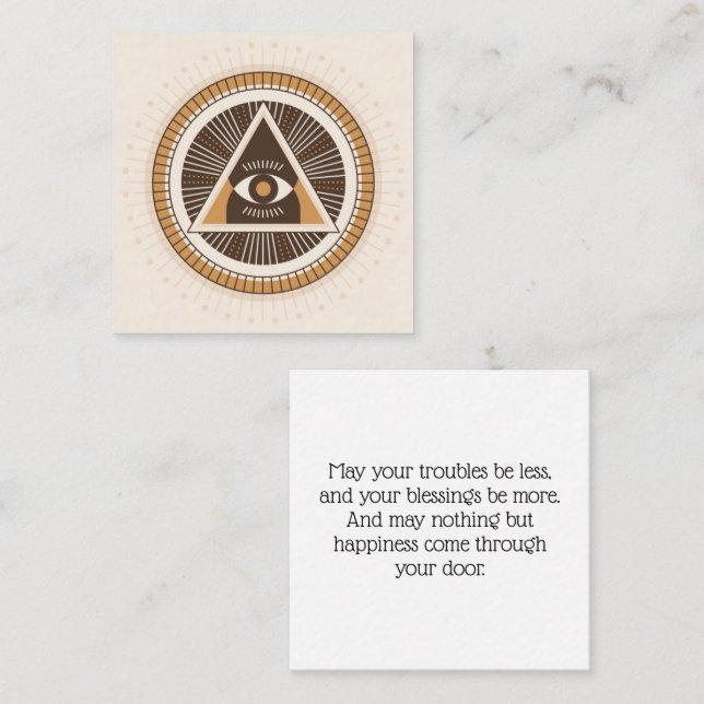 Cartão De Contato Eye Of Providence Protection Pass Along Cards (Frente/Verso)