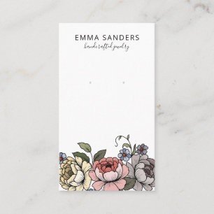 Cartão De Contato Florals Earrando Joias
