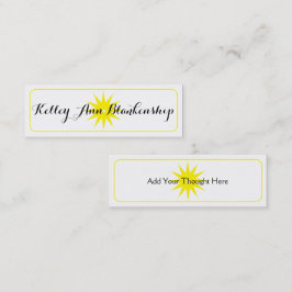 Cartão De Contato Forma Amarelo de Arranque