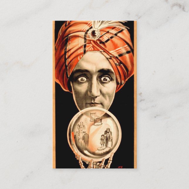 Cartão De Contato Fortune Teller Crystal Ball (Frente)