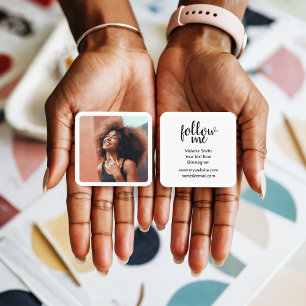 Cartão De Contato Fotografia mínima do Instagram
