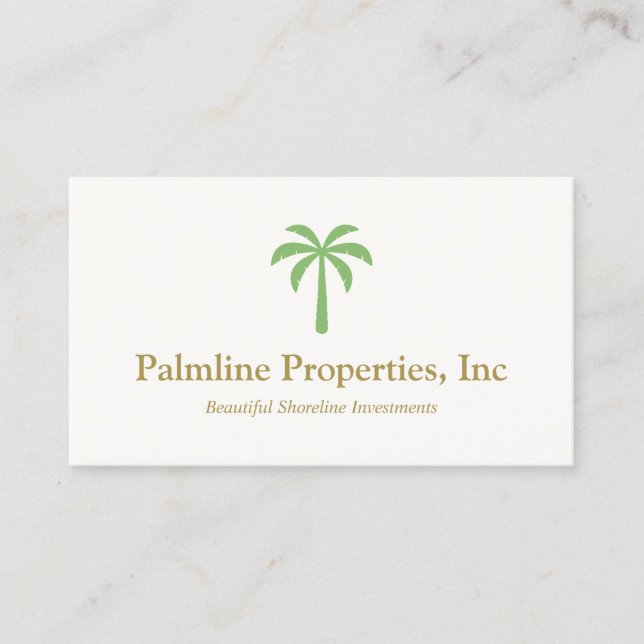 Cartão De Contato Frente Real de Praia de Palm Verde (Frente)