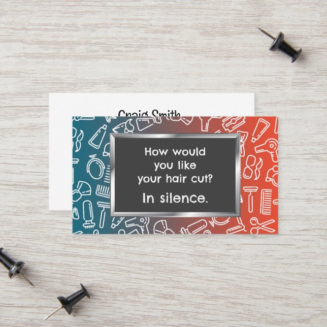 Cartão De Contato Funny Barber (Frente/Verso In Situ)