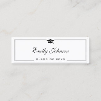 Cartão De Contato Graduation Name Card - Elegant Classic