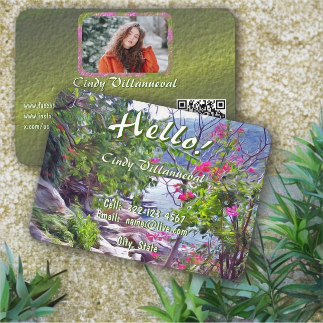 Cartão De Contato Hello Trail 821 QR Calling Card (Criador carregado)