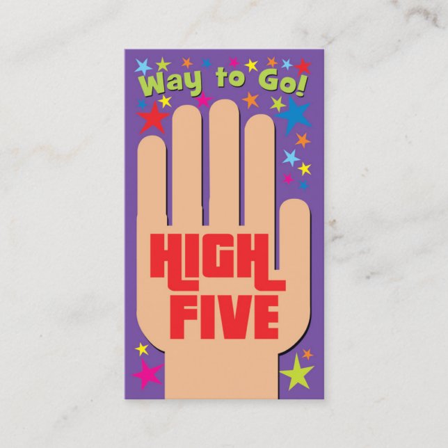 Cartão De Contato High Five Business Cards (Frente)