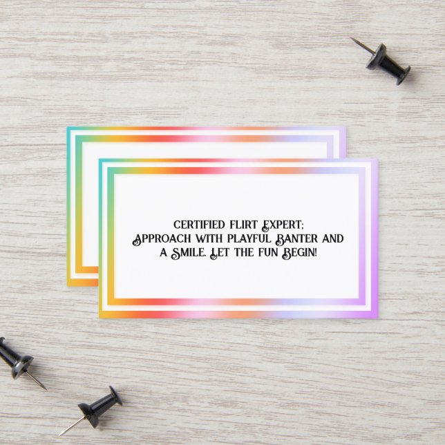 Cartão De Contato Holograma flertando (Frente/Verso In Situ)