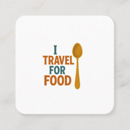 Cartão De Contato I Viagem Para Comida - Vintage Spoon Adventure
