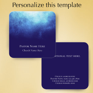 Cartão De Contato Igreja Cristã Pastor Personalizado Texto Personali