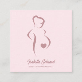 Cartão De Contato Ilustração de Identidade de Doula de Maternidade R