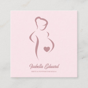 Cartão De Contato Ilustração de Identidade de Doula de Maternidade R