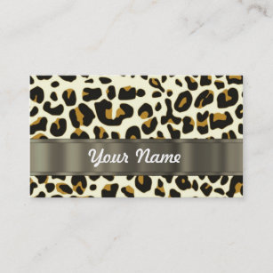 Cartão De Contato impressão do leopardo