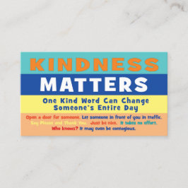 Cartão De Contato Kindness Matters Cards