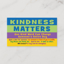 Cartão De Contato Kindness Matters Cards - V2