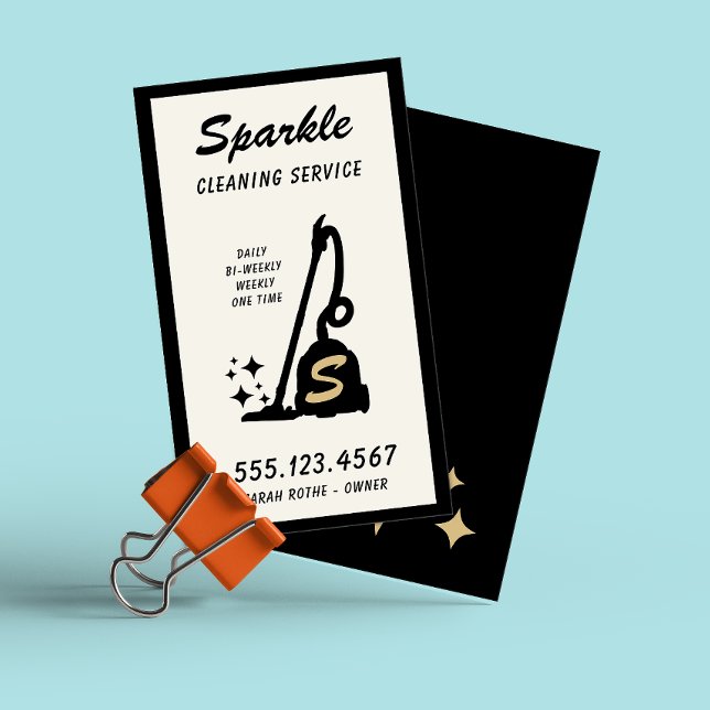 Cartão De Contato Limpeza de Vacuum do Serviço de Limpeza Retroativa (Criador carregado)