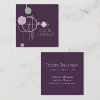 Linhagem de tatuagens | Abstrato verde roxo boêmic