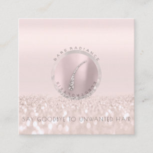 Cartão De Contato Logotipo1 de Glitter de Rosa de Eletrolise da Plac