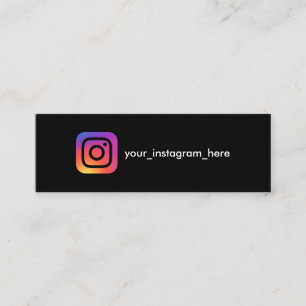 Cartão De Contato Logotipo do Instagram nas mídias sociais simples e