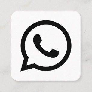 Cartão De Contato Logotipo do WhatsApp em promoção em preto e branco
