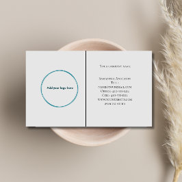 Cartão De Contato Logotipo Preto Branco Cinza Minimalista Profission