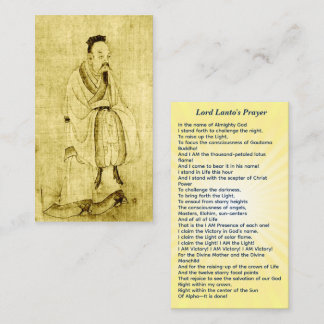 Cartão De Contato Lorde Lanto Chohan do Segundo Ray