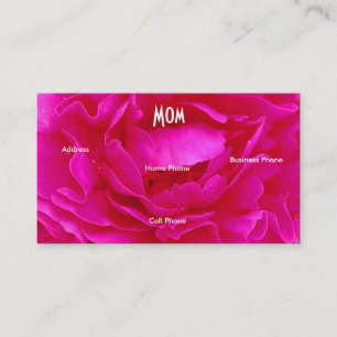 Cartão De Contato Mãe, Rosa azul rosa