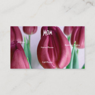 Cartão De Contato Mãe Rosey Blue Tulips