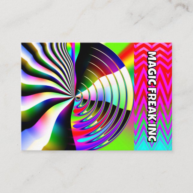 Cartão De Contato MAGIC FREAK INC (você pode alterar as palavras ) (Frente)