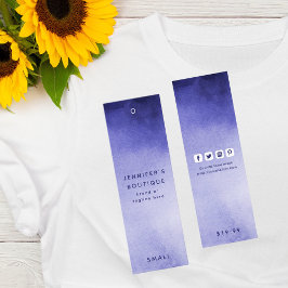 Cartão De Contato Marca de Roupas de Boutique de Aquarela Azul-Pervi