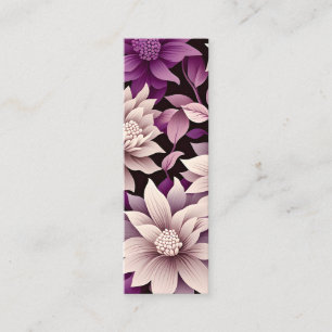 Cartão De Contato Marcador de Arte de Padrão Floral de Waldorf Conte