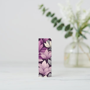 Cartão De Contato Marcador de Arte de Padrão Floral de Waldorf Conte