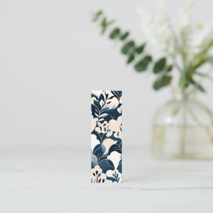 Cartão De Contato Marcador de Arte de Padrão Floral de Waldorf Conte