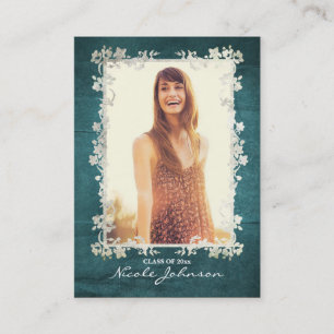 Cartão De Contato Marketing azul do representante dos mais velho da