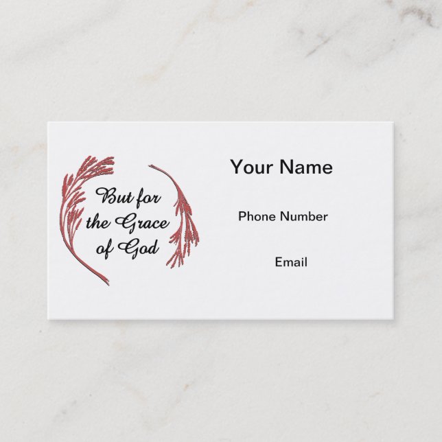 Cartão De Contato Mas pela Graça de Deus (Frente)