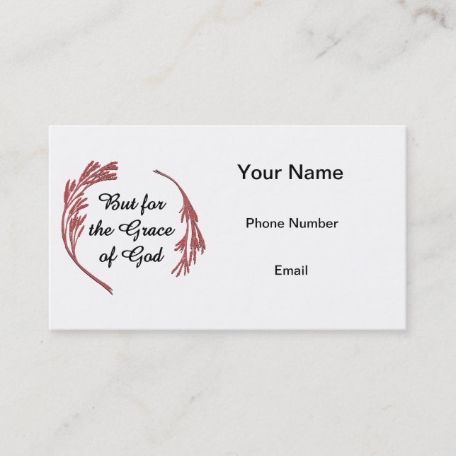 Cartão De Contato Mas pela Graça de Deus (Frente)