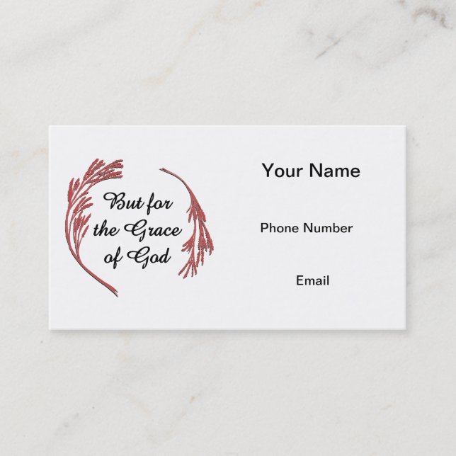 Cartão De Contato Mas pela Graça de Deus Chamando a Carteira (Frente)