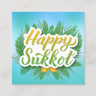 Cartão De Contato Mensagem Personalizada de Sukkot Feliz